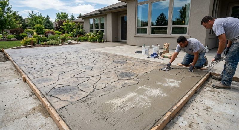 Stamped Concrete Patio Installation in Fort Worth, TX